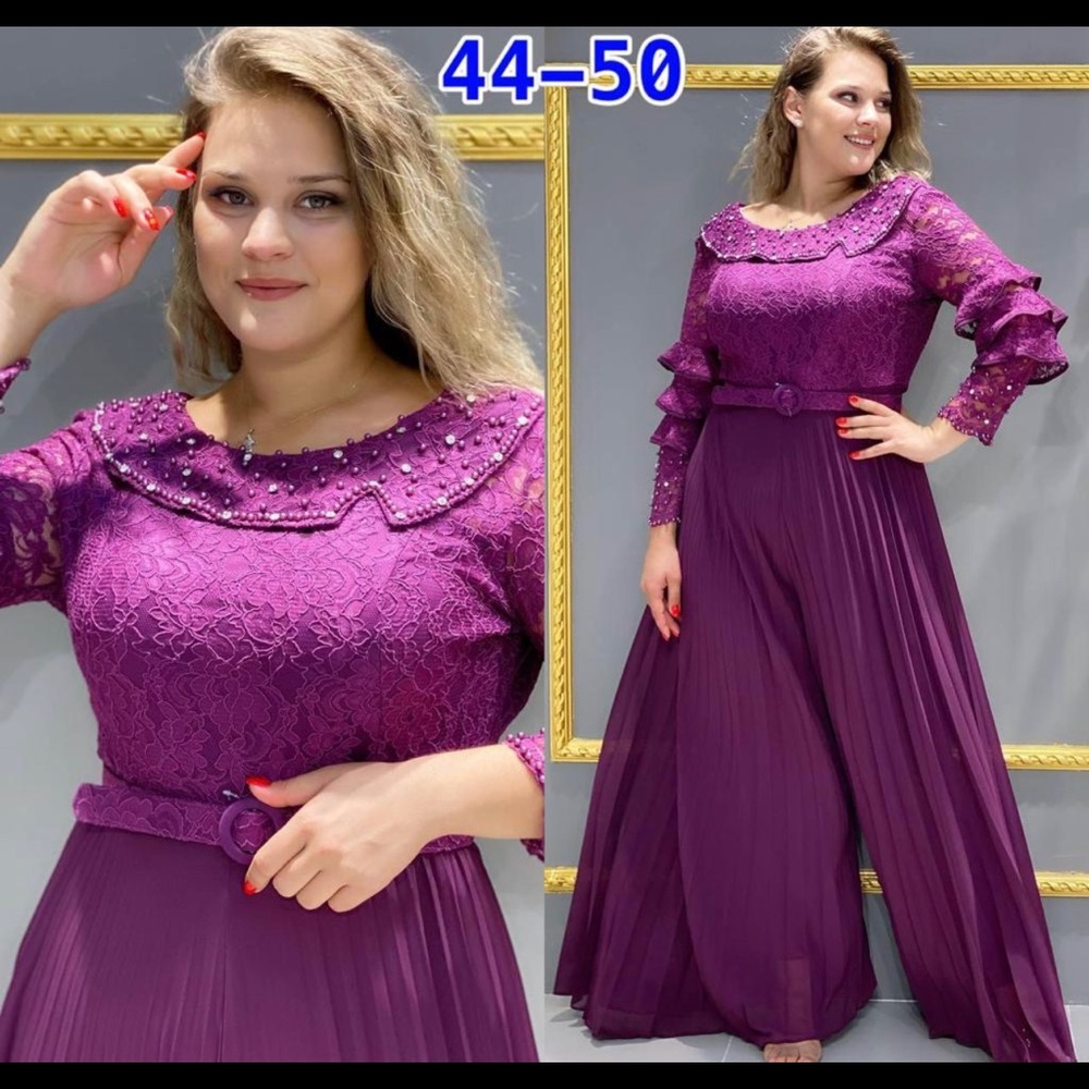 Lacy Jumpsuit with Pearl